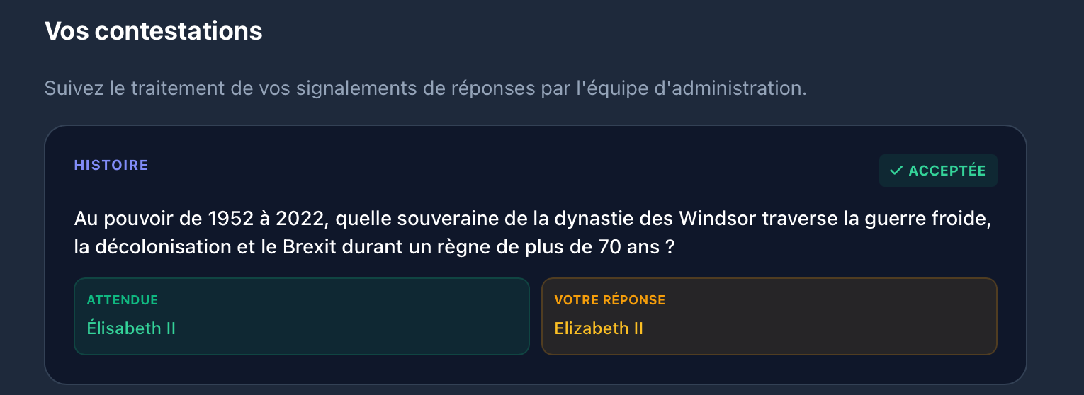 Menu de contestation