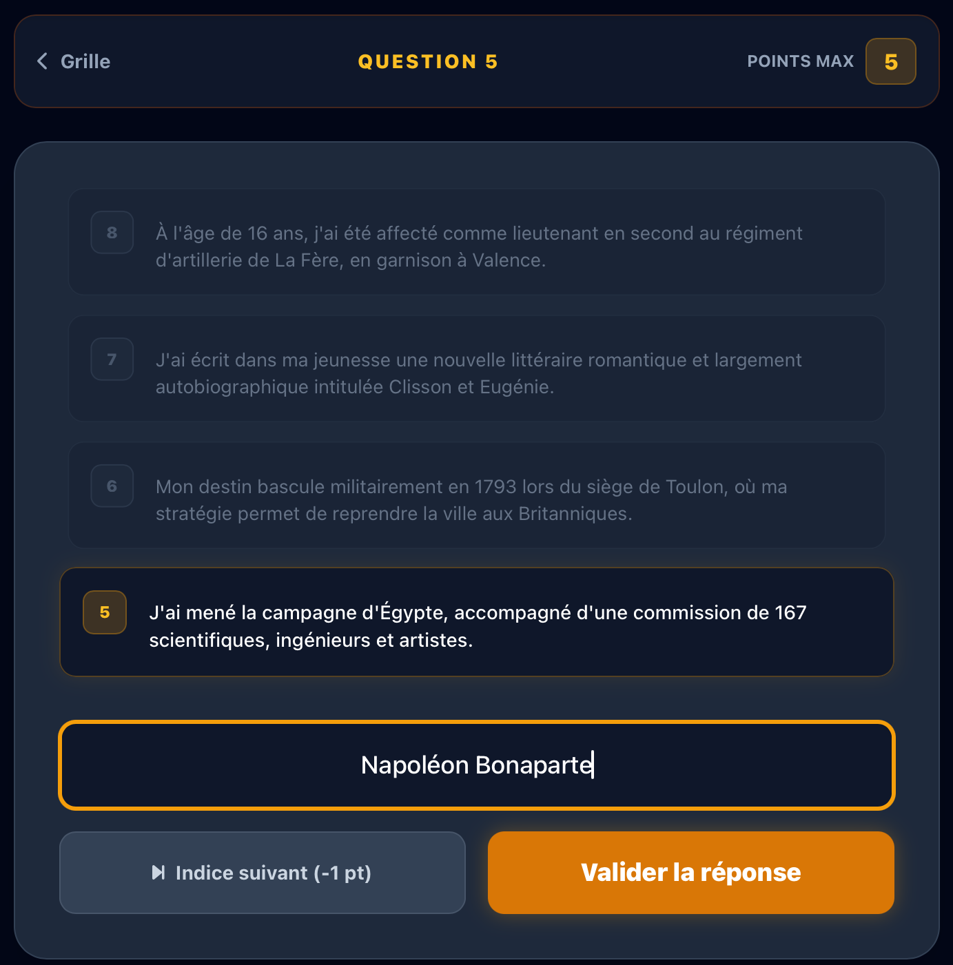 Exemple de question